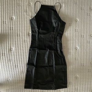 Faux leather dress
